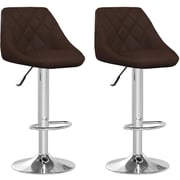 Vidaxl Bar Stools 2 Pcs Brown Faux Leather Vidaxl Bar Stools 2 Pcs Brown Faux Leather