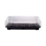 Hotpack Black Sushi Container 220 X 60 X 21 Mm Base With Lid (sc06b) 5 Pieces