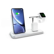 Zens Dual Dock Wireless Charger White With Lightning Port Zens Dual Dock Wireless Charger White With Lightning Port