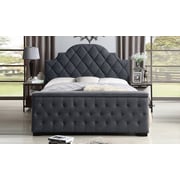 Footboard Storage Bed Super King without Mattress Grey