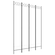 vidaXL 4-Panel Room Divider White 160x220 cm Fabric vidaXL 4-Panel Room Divider White 160x220 cm Fabric