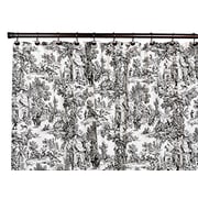 Ellis Curtain Victoria Park Toile Bathroom Shower Curtain, Black Ellis Curtain Victoria Park Toile Bathroom Shower Curtain, Black