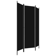 Vidaxl 3-panel Room Divider Black 150x180 Cm Vidaxl 3-panel Room Divider Black 150x180 Cm