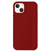 Margoun case for iPhone 14 Max with Hand Grip Foldable Magnetic Kickstand Wrist Strap Finger Grip Cover 6.7 inch Maroon