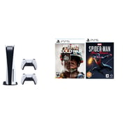 PS5 console CD Version With extra controller and Games (Spiderman miles and morals + Call Of Duty Cold War)
