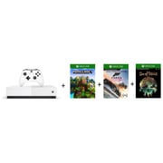 Microsoft Xbox One S All Digital Edition Gaming Console 1TB White + Minecraft + Sea of Thieves + Forza Horizon3 Games DLC