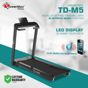 PowerMax UrbanTrek™2.5HP Multipurpose Treadmill with Intelligent Shock Absorption & Bluetooth