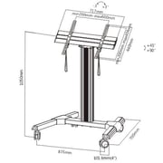 Technomounts Touch Screen Stand, Tv Floor Stand, Movable Cart, Adjustable Tilt Bracket, Portable Wheels Stand For 37 Technomounts Touch Screen Stand, Tv Floor Stand, Movable Cart, Adjustable Tilt Bracket, Portable Wheels Stand For 37