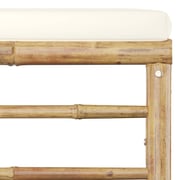 Vidaxl Garden Footrest With Cream White Cushion Bamboo Vidaxl Garden Footrest With Cream White Cushion Bamboo