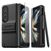 Vrs Design Quick Stand Modern Pro Designed For Samsung Galaxy Z Fold 4 Case Cover (2022) With Kickstand/cover Screen Protector And S Pen Holder - Matte Black (s-pen Not Included)
