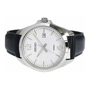 Seiko Classic Black Leather Analog Watch For Men SUR213P1