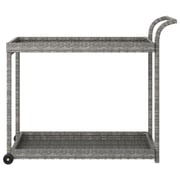 Vidaxl Bar Cart Grey 100x45x83 Cm Poly Rattan Vidaxl Bar Cart Grey 100x45x83 Cm Poly Rattan