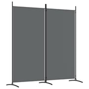vidaXL 2-Panel Room Divider Anthracite 175x180 cm Fabric vidaXL 2-Panel Room Divider Anthracite 175x180 cm Fabric