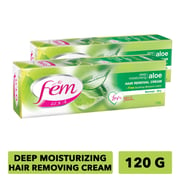 Buy Fem USA Hair Removal Cream Aloevera 120 Gms twin Pack