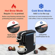 HiBREW 4 in 1 Coffee Machine H2A - Multi Capsules - Black