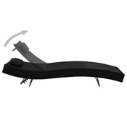 Vidaxl Sun Lounger With Pillow Poly Rattan Black Vidaxl Sun Lounger With Pillow Poly Rattan Black