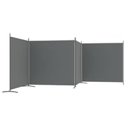 vidaXL 4-Panel Room Divider Anthracite 698x180 cm Fabric vidaXL 4-Panel Room Divider Anthracite 698x180 cm Fabric