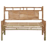 vidaXL Garden Bench with Cushion 120 cm Bamboo vidaXL Garden Bench with Cushion 120 cm Bamboo
