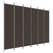 vidaXL 6-Panel Room Divider Brown 300x220 cm Fabric vidaXL 6-Panel Room Divider Brown 300x220 cm Fabric