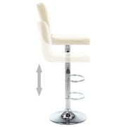 Vidaxl Bar Stools 2 Pcs Cream Faux Leather Vidaxl Bar Stools 2 Pcs Cream Faux Leather