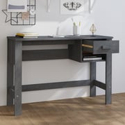 Vidaxl Desk Dark Grey 110x40x75 Cm Solid Wood Pine Vidaxl Desk Dark Grey 110x40x75 Cm Solid Wood Pine