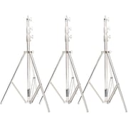 Coopic L-280m Stainless Steel Light Stand 110inch/280cm Heavy Duty With 1/4-inch To 3/8-inch Universal Adapter For Studio Softbox, Monolight And Other Photographic Equipment (3 Pack)