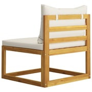 Vidaxl 3 Piece Garden Lounge Set With Cream Cushions Solid Acacia Wood