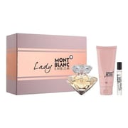 Montblanc EmbLem Lady Gift Set For Women (EmbLem Lady EDP 75ml + 7.5ml Mini + 100ml Body Lotion)