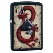 Zippo 29840 218 Dragon Ace Design Black Matte Windproof Lighter Zippo 29840 218 Dragon Ace Design Black Matte Windproof Lighter