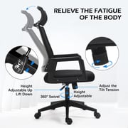 Ecvv Home Office Desk Chair Ergonomic Office Chairs, Mesh Desk Chair With Adjustable Seat Height And Headrest, High Back Computer Chair…