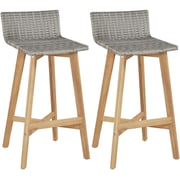 Vidaxl Bar Chairs 2 Pcs Solid Acacia Wood Vidaxl Bar Chairs 2 Pcs Solid Acacia Wood
