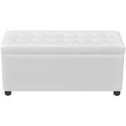 Vidaxl Storage Ottoman Artificial Leather White Vidaxl Storage Ottoman Artificial Leather White