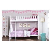 MooBoo Tuck Me In Tight White Single Bunk Bed With Mattress