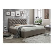 MooBoo Lauren 180cm PU Taupe King Size Bed