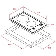 TEKA EFX 30.1 2H Modular Vitroceramic Hob in 30 cm TEKA EFX 30.1 2H Modular Vitroceramic Hob in 30 cm