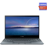 ASUS ZenBook Flip 13 (2019) Laptop - 10th Gen / Intel Core i5-1035G4 / 13.3inch FHD / 8GB RAM / 512GB SSD / Shared Intel Iris Plus Graphics / Windows 10 Home / English & Arabic Keyboard / Pine Grey / Middle East Version - [UX363JA-EM176T]