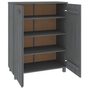vidaXL Shoe Cabinet HAMAR Dark Grey 85x40x108 cm Solid Wood Pine vidaXL Shoe Cabinet HAMAR Dark Grey 85x40x108 cm Solid Wood Pine