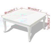 vidaXL Coffee Table 80x80x42 cm High Gloss White vidaXL Coffee Table 80x80x42 cm High Gloss White