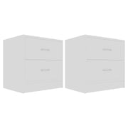 vidaXL Bedside Cabinets 2 pcs White 40x30x40 cm Engineered Wood