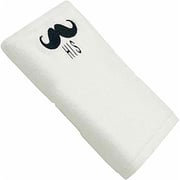 Personalized For You Cotton White His Mustache Embroidery Bath Towel 70*140 cm