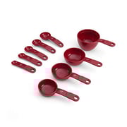 Kitchenaid 9-Piece Measuring Cup And Spoon Set, Red Kitchenaid 9-Piece Measuring Cup And Spoon Set, Red