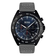 Hugo Boss 1513679 Intensity Quartz Chronograph Grey Leather Watch Men