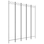 vidaXL 5-Panel Room Divider White 200x220 cm Fabric vidaXL 5-Panel Room Divider White 200x220 cm Fabric