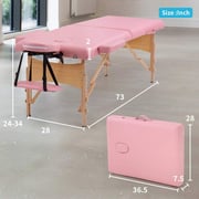 COOLBABY Portable Bed SPA Height Adjustable Massage Table 77inch Long 28inch Wide 2-Fold PU Portable Salon Bed 2 Inch Thick Sponge Deluxe Backpack Reiki Table KYBJ-301-SRK01 COOLBABY Portable Bed SPA Height Adjustable Massage Table 77inch Long 28inch Wide 2-Fold PU Portable Salon Bed 2 Inch Thick Sponge Deluxe Backpack Reiki Table KYBJ-301-SRK01