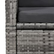 Vidaxl Reclining Garden Chairs 2 Pcs With Cushions Poly Rattan Grey Vidaxl Reclining Garden Chairs 2 Pcs With Cushions Poly Rattan Grey