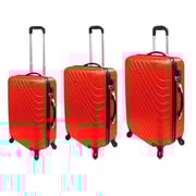 Highflyer Pizza Series Trolley Luggage Bag Red 3pc Set TH10113PC