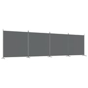 vidaXL 4-Panel Room Divider Anthracite 698x180 cm Fabric vidaXL 4-Panel Room Divider Anthracite 698x180 cm Fabric