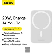 Baseus Magnetic Wireless Charging Power bank 6000mAh 20W White