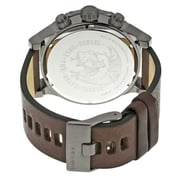 Diesel DZ4350 Double Down 2.0 Chrono Blue Dial Brown Leather Strap Men's Watch