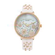 Daisy Dixon London Kendall #5 Women's Analogue Quartz Watch With White Mother Of Pearl Dial And White Teju Pattern Leather Strap - D111wrg Daisy Dixon London Kendall #5 Women's Analogue Quartz Watch With White Mother Of Pearl Dial And White Teju Pattern Leather Strap - D111wrg